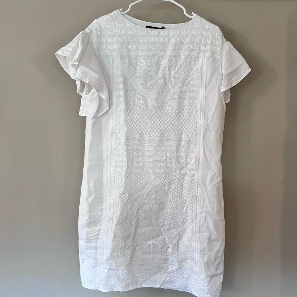 RALPH LAUREN White Women's Embroidery Midi Dress, 6
